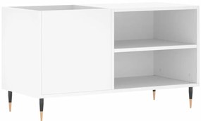 Mobile porta dischi bianco 85x38x48 cm in legno multistrato