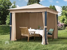 TOOLPORT Gazebo da giardino Sunset Premium ocra, 3x3m - (300045)