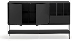 Cassettiera nera 166x98x45 cm Platt – Teulat