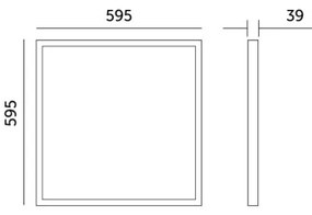Pannello a plafone LED BRISBANE LED/36W/230V 4000K 59,5x59,5 cm bianco