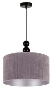 Duolla - Lampadario a sospensione con filo LYON 1xE27/15W/230V diametro 40 cm grigio