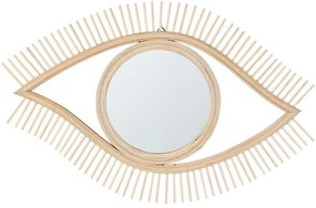 Specchio da parete a forma di occhio 48 x 79 cm legno SOYOPA Beliani