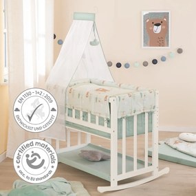 Culla bianca con altezza regolabile e per co-sleeping 90x45 cm Woodland Buddies – Roba