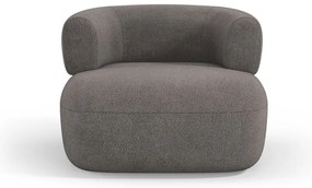 Poltrona grigia in tessuto bouclé Jenny - Micadoni Home