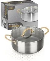 Casseruola 24 cm triplo strato Tri Ply - Gold con coperchio