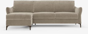 Dalia divano letto angolare con vano contenitore - materasso alto 18 cm in raffinato tessuto smacchiabile T30