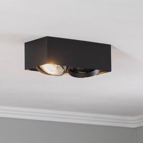 Argon Faretto da soffitto Ronda, 2 luci, nero