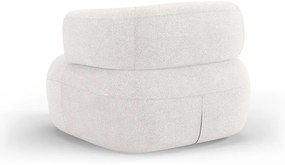 Poltrona bianca in tessuto bouclé Jenny - Micadoni Home