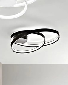 Lampadario a soffitto a led ritmo 6617 n lc nero