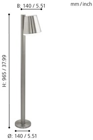 Eglo 97485 - Lampada LED dimmerabile CALDIERO-C 1xE27/9W/230V cromo opaco IP44