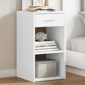 Comodini 2pz Bianchi 35x34x65 Cm İn Legno Multistrato /