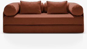Divano letto Dreamy 3 posti in tessuto strutturato – L206 cm