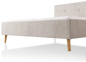 Letto matrimoniale imbottito grigio/marrone rete non inclusa 180x200 cm Smart – Meise Möbel