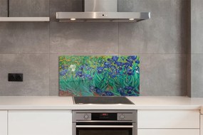 Pannello paraschizzi cucina Iris di Vincent van Gogh 100x50 cm