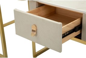 Set di tavolini da salotto color crema/dorati con effetto marmo 2 pz 50x70 cm Beauty – Mauro Ferretti