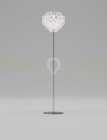 Giogali lampada da terra bianco e cromo lucido 1 luce attacco e27 i...