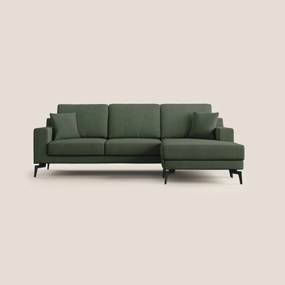 Prestige divano angolare reversibile in microfibra smacchiabile T11 verde