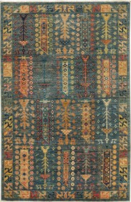 Samarkand Tappeto 150 x 100 Verde (Pakistan) Annodato A Mano