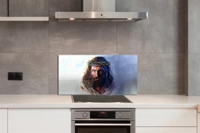 Pannello paraschizzi cucina immagine di Gesù 100x50 cm