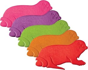 Set di tappetini antiscivolo per bambini 5 pz per la vasca 10,5x16,5 cm Phoques – MSV