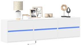 Mobile Tv A Parete Con Led Bianco 180x31x45 Cm /
