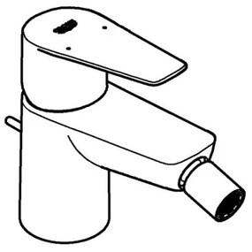 GROHE 23345001 - Miscelatore per bidet START EDGE, cromato lucido