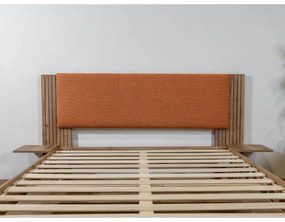 Letto matrimoniale arancione con rete inclusa 140x190 cm Lior – Bobochic Paris