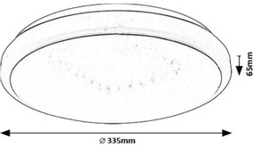 Rabalux 71182 - Plafoniera LED TREVOR LED/18W/230V 3000K diametro 33 cm