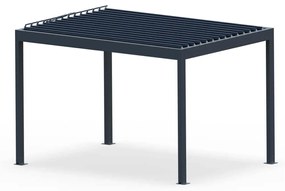 Pergola autoportante elettrica, Tetto a lamelle con apertura motorizzata; grigio antracite RAL 7016, alluminio, 1000x1600 mm