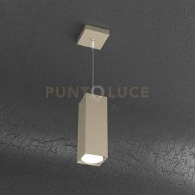 Plate sospensione tubo h.25 1 luce sabbia 1129-s25-sa