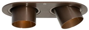 Set di 6 faretti da incasso bronzo scuro GU10 35mm orientabili 2 luci - Installa