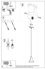 Sollux SL.0987 -  Lampadario su filo TAZILA 1xES111/60W/230V bianco
