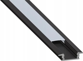 Profilo da incasso per strisce LED 1 m nero/bianco