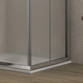 Kamalu - box doccia vetro opaco 100x100 altezza 180cm modello k410