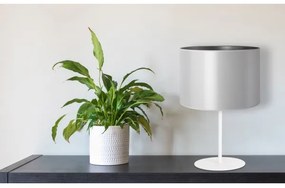 Duolla - Lampada da tavolo CANNES 1xE14/15W/230V diametro 20 cm argento/bianco