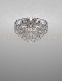 Giogali lampadadario a soffitto 60 cristallo trasparente e cromo lu...