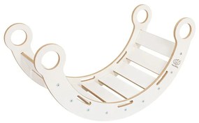 Arco a dondolo montessori bianco in pino massiccio 39x75x38 cm Montessori – Meowbaby