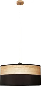 Lampadario a cavo ALBA 1xE27/15W/230V Ø 45 cm nero/marrone