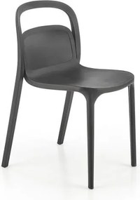 Sedia in plastica K490 in nero