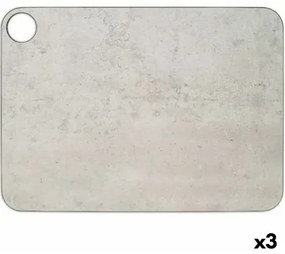 Tagliere Arcos 37,7 x 27,7 cm Grigio Resina Fibra (3 Unità)