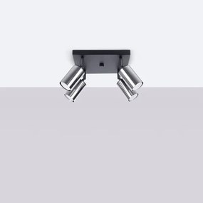 Sollux SL.1370 - Faretto WINX 4xGU10/10W/230V nero/cromo