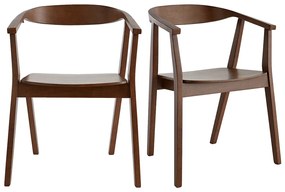 Sedie scandinave in legno scuro (set di 2) BAHIA