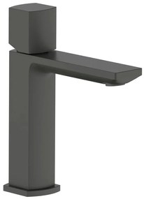 Rubinetto per lavabo a canna bassa Coral grigio spazzolato AQUASANIT