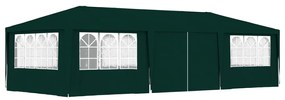 Gazebo Professionale Con Pareti 4x9 M Verde 90 G/m² /