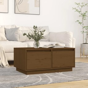 Tavolino Da Salotto Ambra 80x50x35 Cm Legno Massello Di Pino /