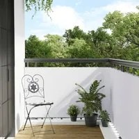 Paravento da Balcone Bianco 600x90 cm in Polyrattan 156290