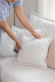 Divano bianco allungabile/con contenitore con rivestimento in velluto a coste 215 cm Bjork – Bonami Selection