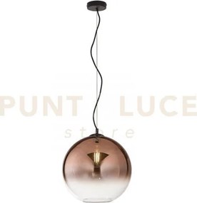 Lampadario a sospensione marte rame 1 luce attacco e27 35x35x156,7c...