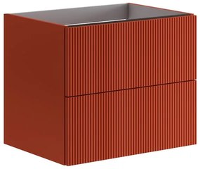 Armadietto bagno a terra Opera 2 cassetti P 45.5 x L 59.5 x H 50 cm laccato opaco paprika