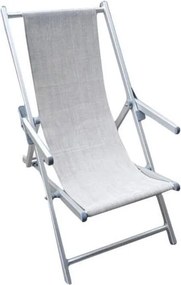 sdraio mare prendisole pieghevole in alluminio e textilene cm 98 x 67,5 x 106 h